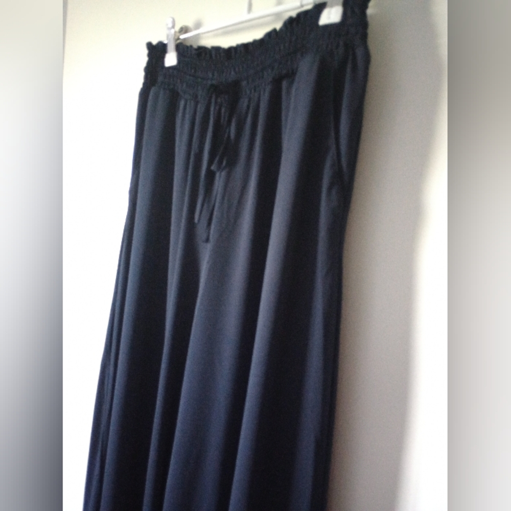 Ellen Tracy Navy Wide-Leg Pull On Pants Size Small - Picture 4 of 9
